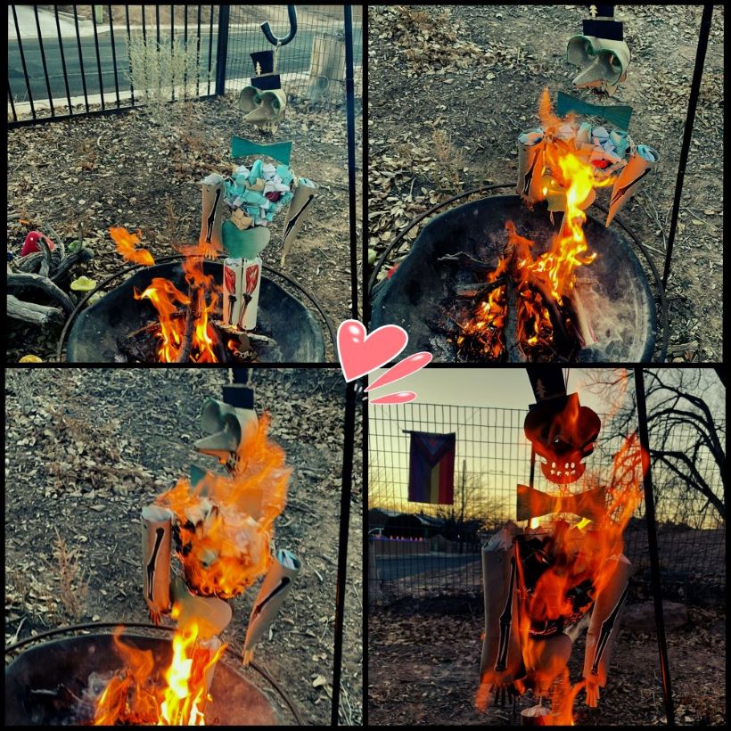 Zozobra burning